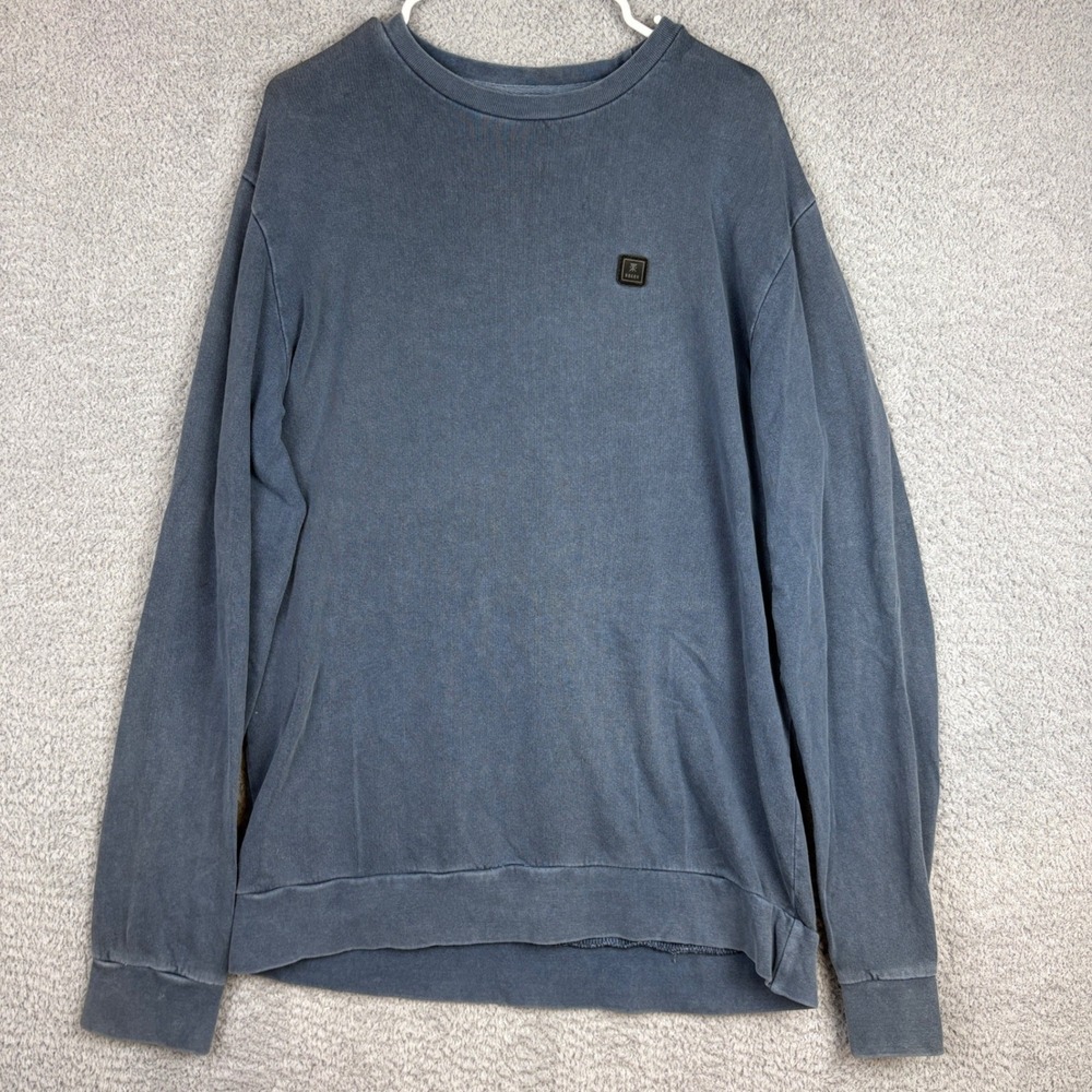 Roark Revival Sweatshirt Mens Large Blue Faded French Terry Crewneck Outdoor